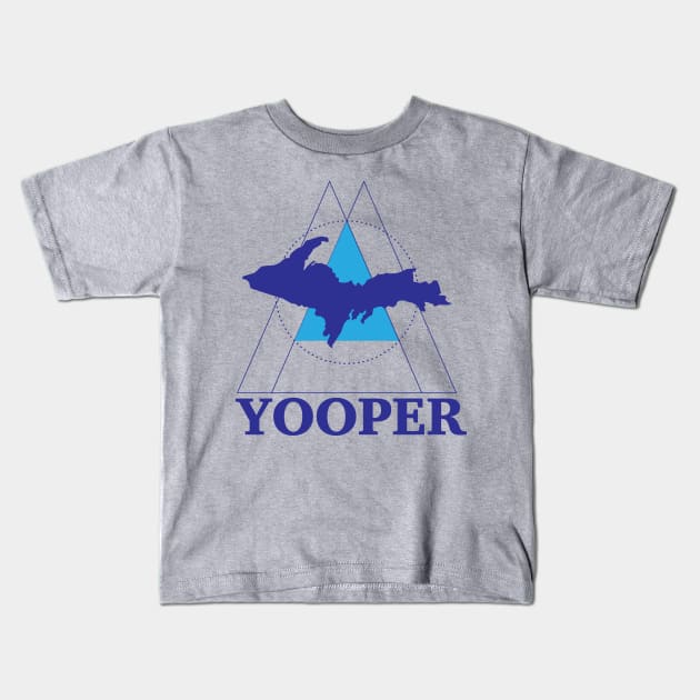 UP Yooper Upper Peninsula of Michigan Kids T-Shirt by DoctorWatsonDesigns